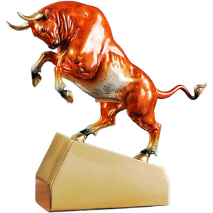 牛气冲天铜牛摆件办公室金牛工艺品公司开业大吉搬迁乔迁礼物贺礼