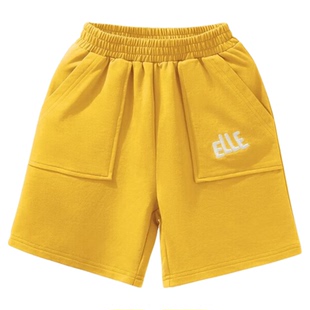 法国ELLE BABY儿童裤子2025新款男孩时尚休闲短裤五分裤夏天薄款