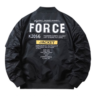 11111美式复古飞行员夹克男棒球服刺绣徽章潮牌外套防风