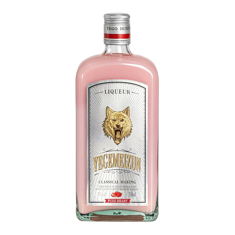 草莓奶油利口酒鸡尾酒伏特加基酒
