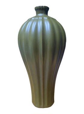 中式陶瓷入户玄关电视柜客厅博古架摆件条案供台装饰茶叶末釉梅瓶