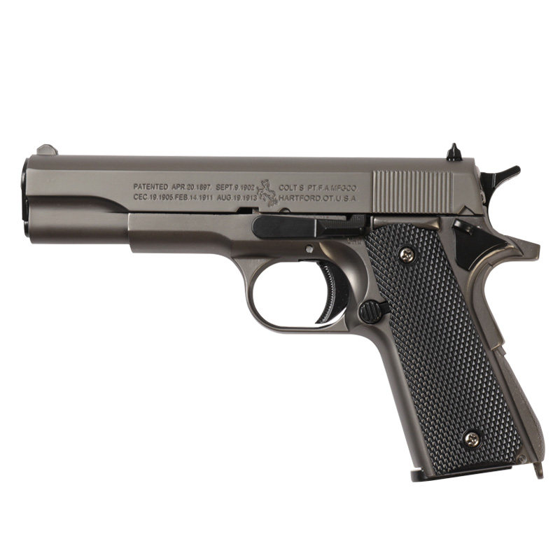 象牙白手柄抛壳M1911手枪模型