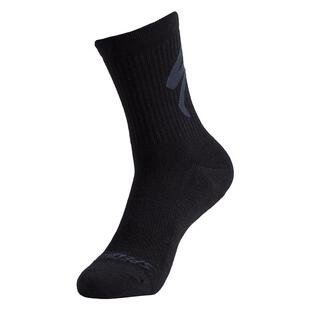 SPECIALIZED闪电 COTTON TALL LOGO 棉质高筒公路山地骑行运动袜