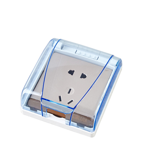 浴室户外86型插座开关防水盒透明卫生间明装插座保护盖电源防溅盒