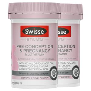 Swisse斯维诗孕前孕中哺乳期复合维生素胶囊60粒含叶酸DHA*2