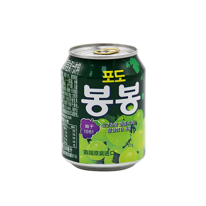 韩国进口海太多口味果肉果汁饮料葡萄草莓橙子菠萝桃苹果芒果