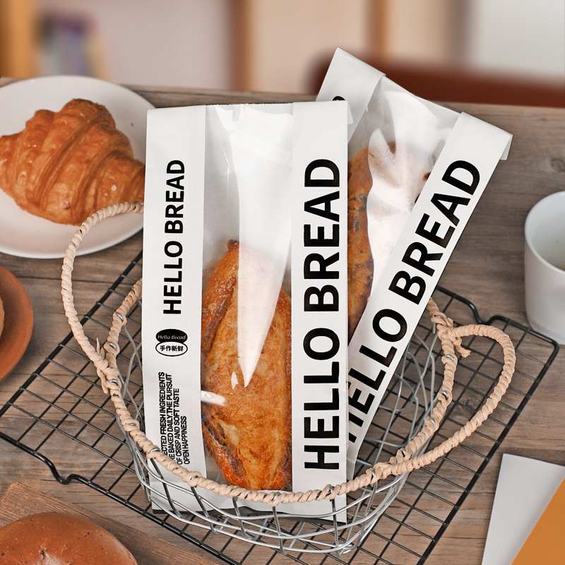 碱水吐司面包袋透明开窗袋印刷贝子欧包袋logo烘焙包装袋包打果