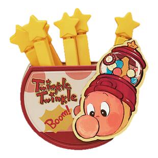 POPMART泡泡玛特123星星人系列盲盒封口夹磁吸收纳盒套组冰箱贴