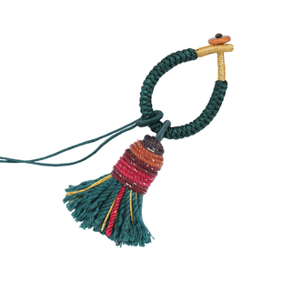 精致渐变色流苏穗子挂件diy吊坠饰品配件批发款圆环吊穗藏式挂绳