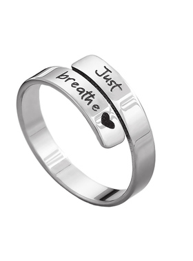 极简风疗愈双层不锈钢戒指