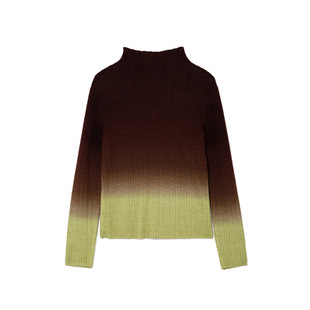 一线大品牌撒柜清仓秋季保暖针织衫毛衣联名全羊毛渐变套头衫L181