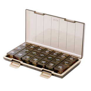 老年人分药盒大容量便携随身一周七天药品分装盒一日三餐吃药提醒