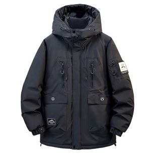 羽绒服男款冬季加肥加大码中长款鸭绒保暖外套胖子冬装棉服300斤