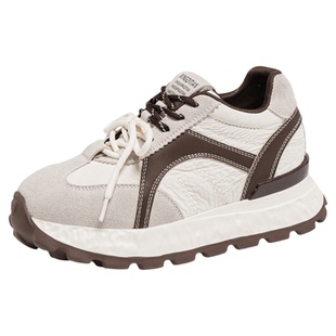 8cm内增高德训鞋女鞋2026新款春季小个子软底超轻舒适阿甘运动鞋