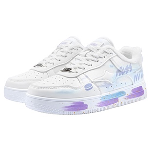 蜡笔小新联名鞋子男小白鞋空军板鞋秋冬情侣加绒保暖厚底休闲鞋男