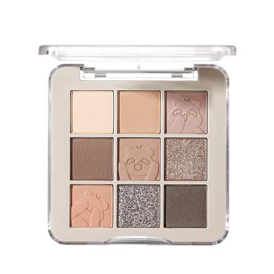 xixi九色眼影盘持妆低饱和度大地色平价学生小众品牌珠光哑光春夏