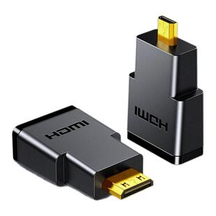 绿联mini/microhdmi公转hdmi母转接头接口大转小迷你高清线转换器
