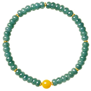 宫里上新翡翠手串女款天然冰种算盘珠玉石手链新年礼物生日送妈妈