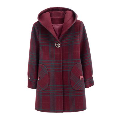 胖妈妈冬装毛呢外套大码200斤