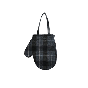 山口美袋 Pāpā系列容量很大！通勤格纹新款手套托特包斜挎大包