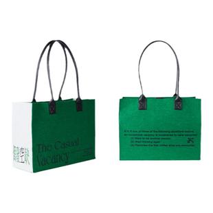 左咸敦道偶发空缺毛毡托特包原创设计通勤大容量ins风单肩大包女