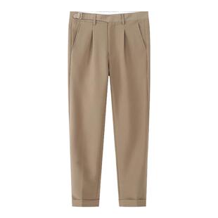 商务型男推荐 免烫休闲裤秋季弹力廓尔格西裤黑色那不勒斯长裤男