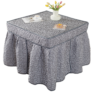 新款烤火罩正方形家用烤火桌子罩套电暖桌取暖桌被子加绒桌罩冬天