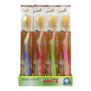 发6支韩国金系列成人软毛牙刷纳米防菌家用柔软颜色随机包邮