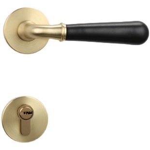 意大利olrvli黑色陶瓷磁吸门锁室内轻奢新中式美式古铜色静音门锁