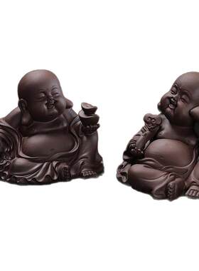 紫砂弥勒佛纯手工个性