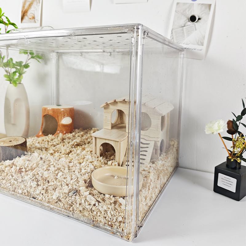 仓鼠笼子亚克力全透明防啃咬防越狱豪华别墅超大空间巨大号饲养笼