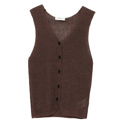 Carolingian简约松弛！STOLL重工立体带子纱空气感镂空针织马甲