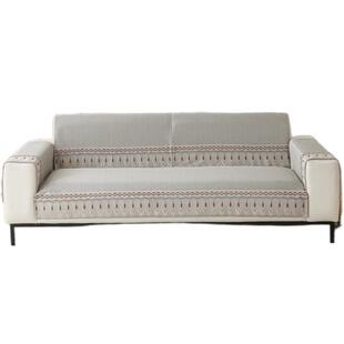 冰丝沙发垫中式凉席凉垫防滑坐垫子简约加厚直排沙发套罩盖巾夏天