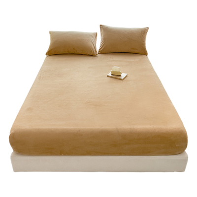 定做订制纯色牛奶绒床笠