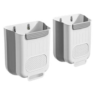 厨房垃圾桶壁挂式家用大容量厨余分类可折叠橱柜门卫生间收纳纸篓