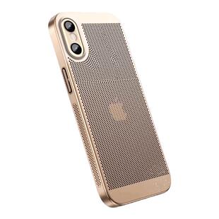 电镀网格散热透气壳适用苹果xsmax手机壳适合夏天的新款iphonex自带镜头膜全包防摔外壳xs男女超薄简约保护套
