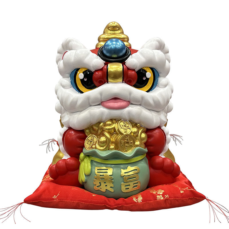 国潮舞狮小摆件创意办公室桌面