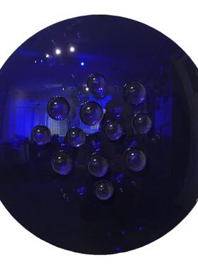圆形艺术电镀工艺装置实物金属画大厅装饰酒店会所别墅样板间玄关