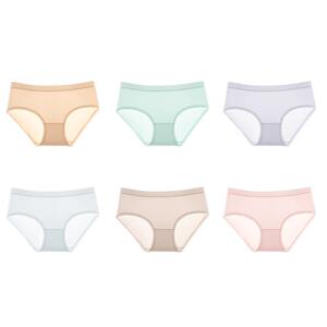 美思无痕内裤女士中腰纯棉抗菌裆夏季薄款甜美休闲聚乳酸三角短裤