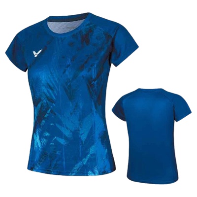 25新VICTOR胜利羽毛球服威克多签约球员大赛服女款针织T恤T56000