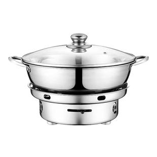 干锅锅具酒精炉家用小火锅专用炉子炉灶饭店不锈钢锅仔锅底座家用