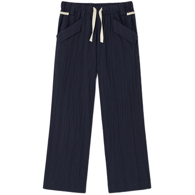 GLOWNY24春夏新款纯棉薄款压褶休闲长裤韩国代购