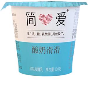 简爱酸奶滑滑原味低温发酵营养无添加剂便携装100g