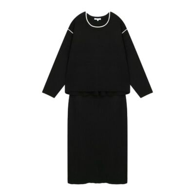 GLOBAL WORK 时尚套装女春季新款纯色流行两件套115403