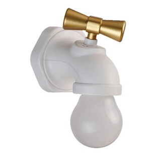 水龙头小夜灯卧室床头睡眠智能声控灯夜间走廊可充电池式感应壁灯