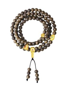 周大生念珠沉香木手串生日礼物