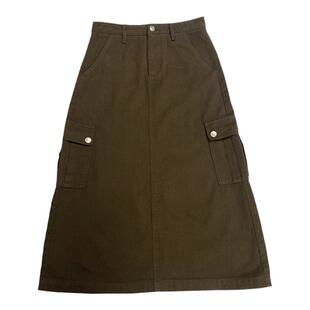 Punkhoo 秋新款韩版学院风半身裙女日系复古高腰工装a字裙小个子