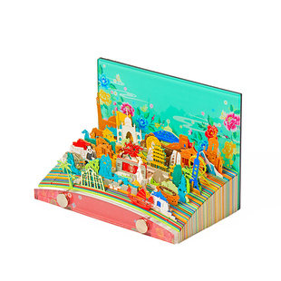 2026锦绣中华日历故宫文创3D纸雕立体便签纸国风建筑创意手撕礼物