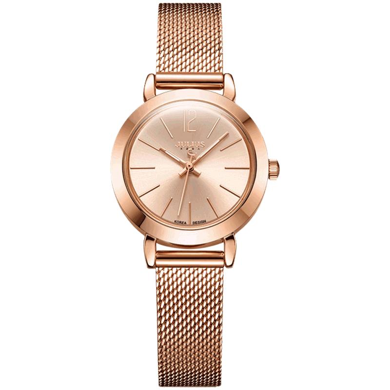 聚利时手表女士款时尚轻奢小众防水简约气质学生初高中钢带防水