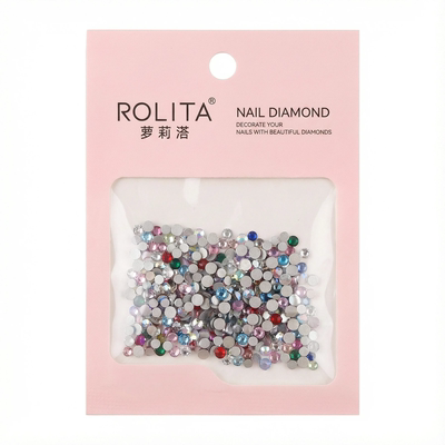 2025新款爆闪彩色圆钻美甲饰品钻